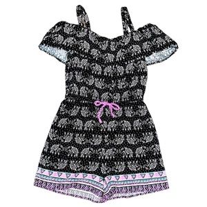 Justice girls elephant pattern romper